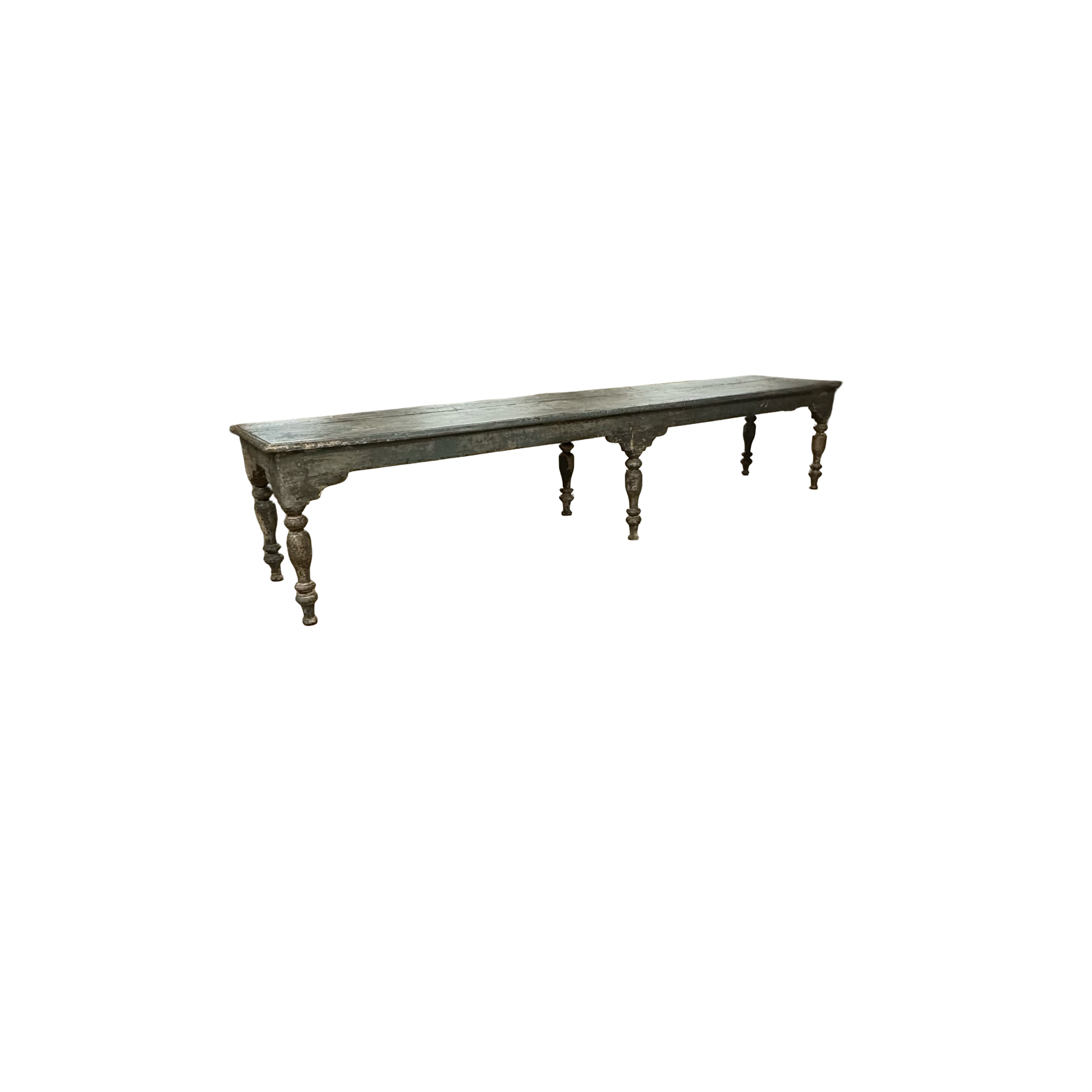 Salontafel blauw met 6 poten uniek
