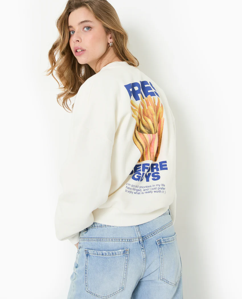 Pimkie Sweat oversize avec print poitrine et dos
