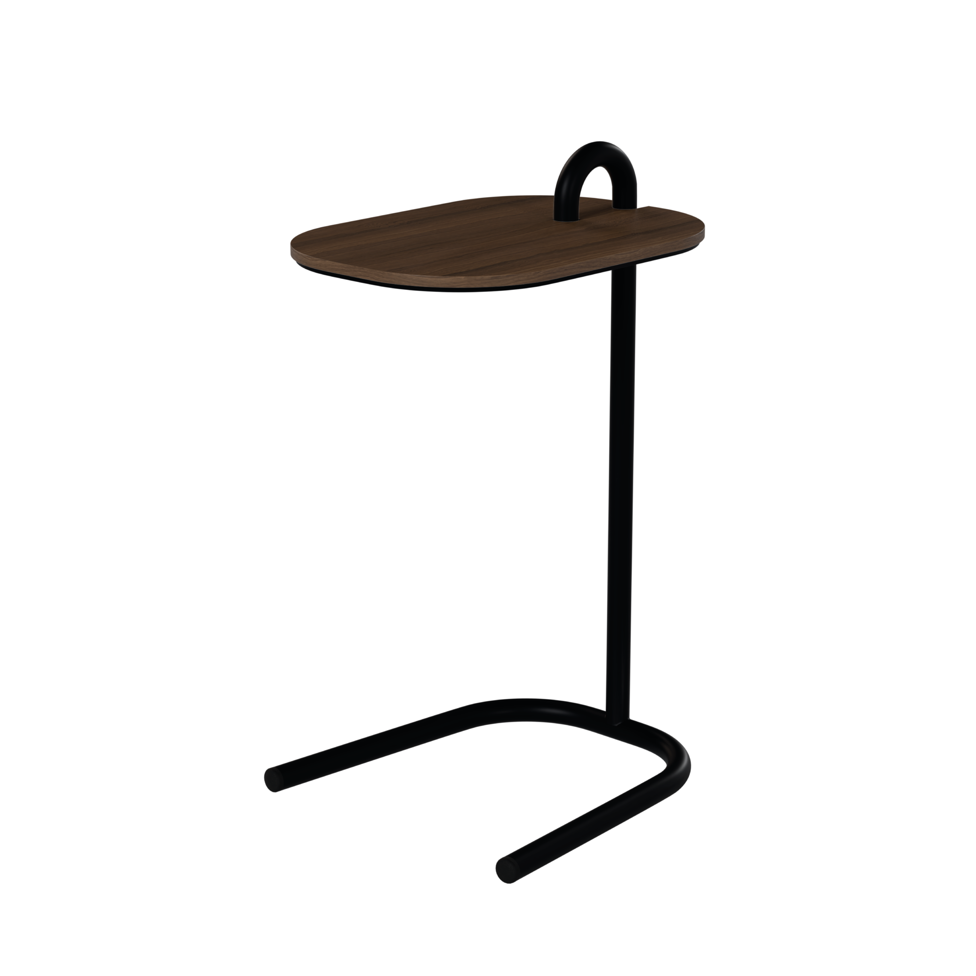 Stand by Me bijzettafel Oak Walnut (49cm hoog) - RAL9005 Jet Black