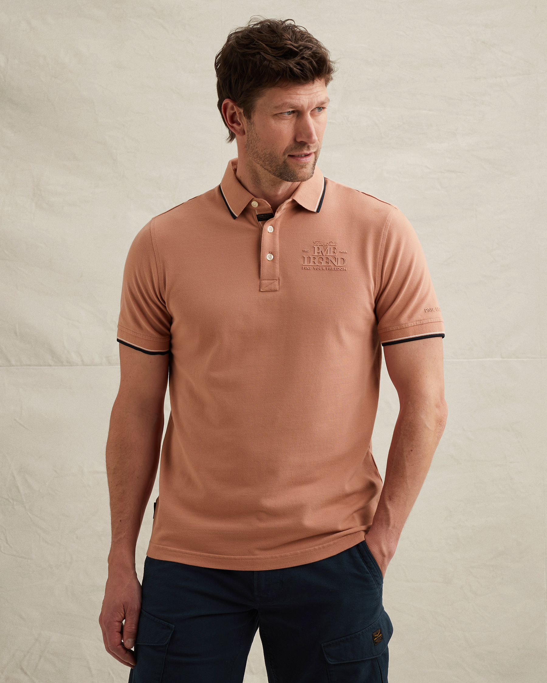 Polo shirt in piqué with artworkx