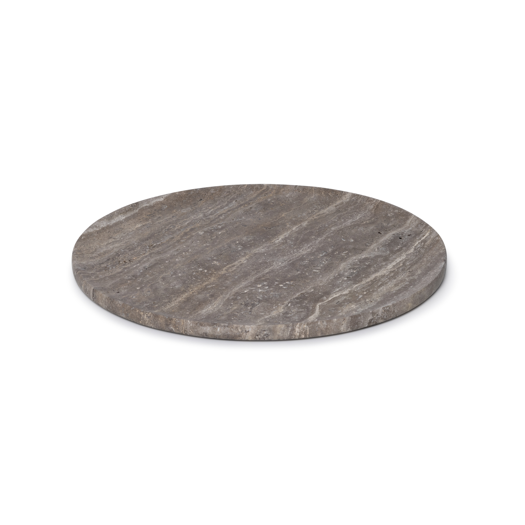 Dienblad Travertine titanium Ø40 cm