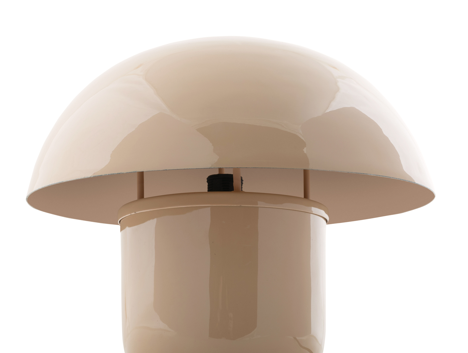 Table lamp Fat Mushroom enamel soft brown