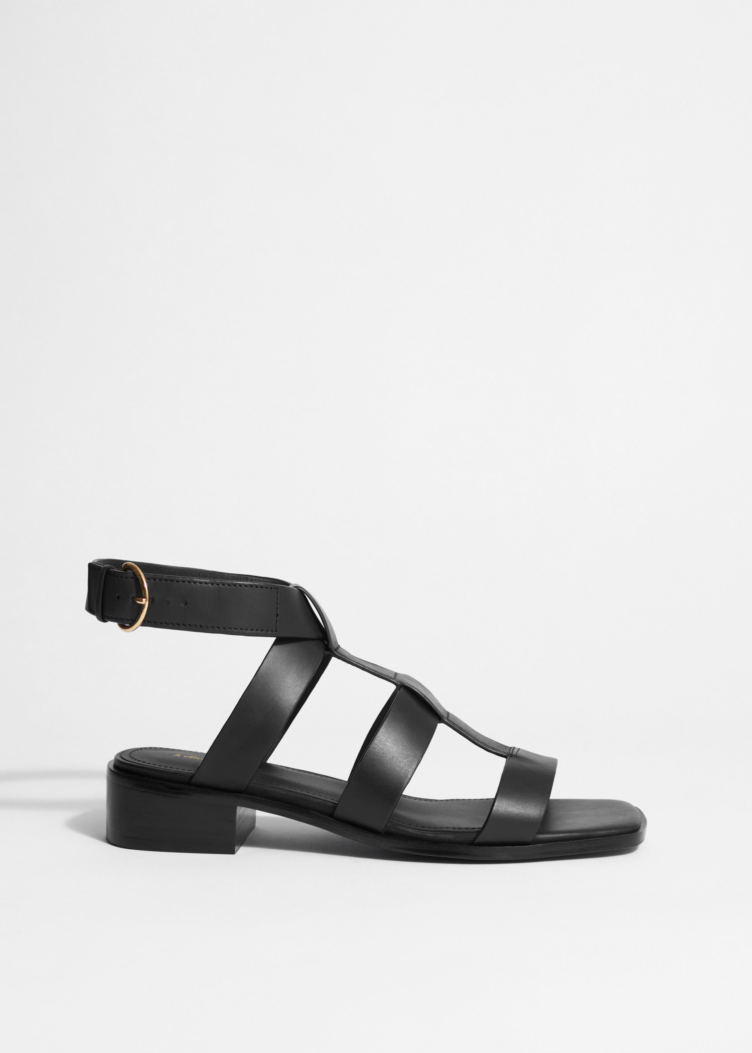 & Other Stories ANKLE-STRAP LEATHER SANDALS