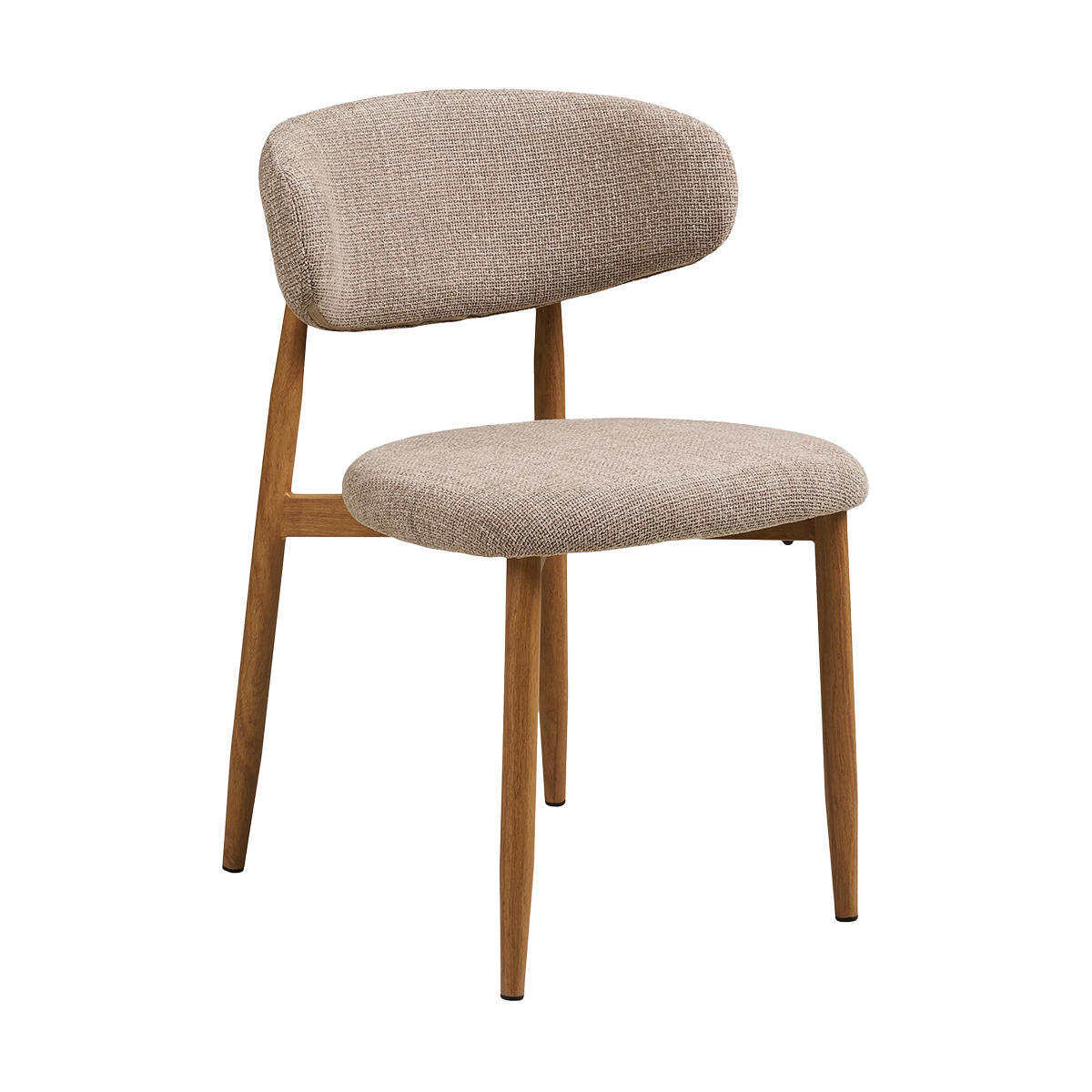 Eetkamerstoel Jolien naturel onderstel taupe