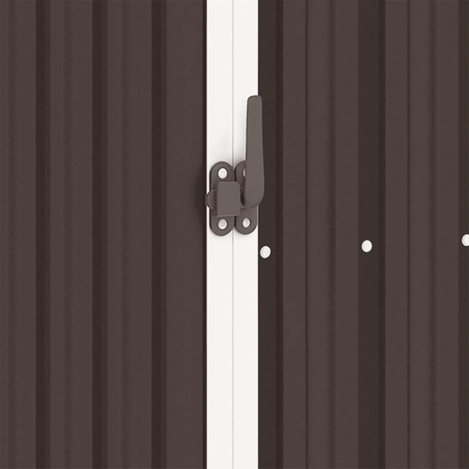 Casetta da Giardino in Acciaio Zincato Marrone 245x98x159 cm