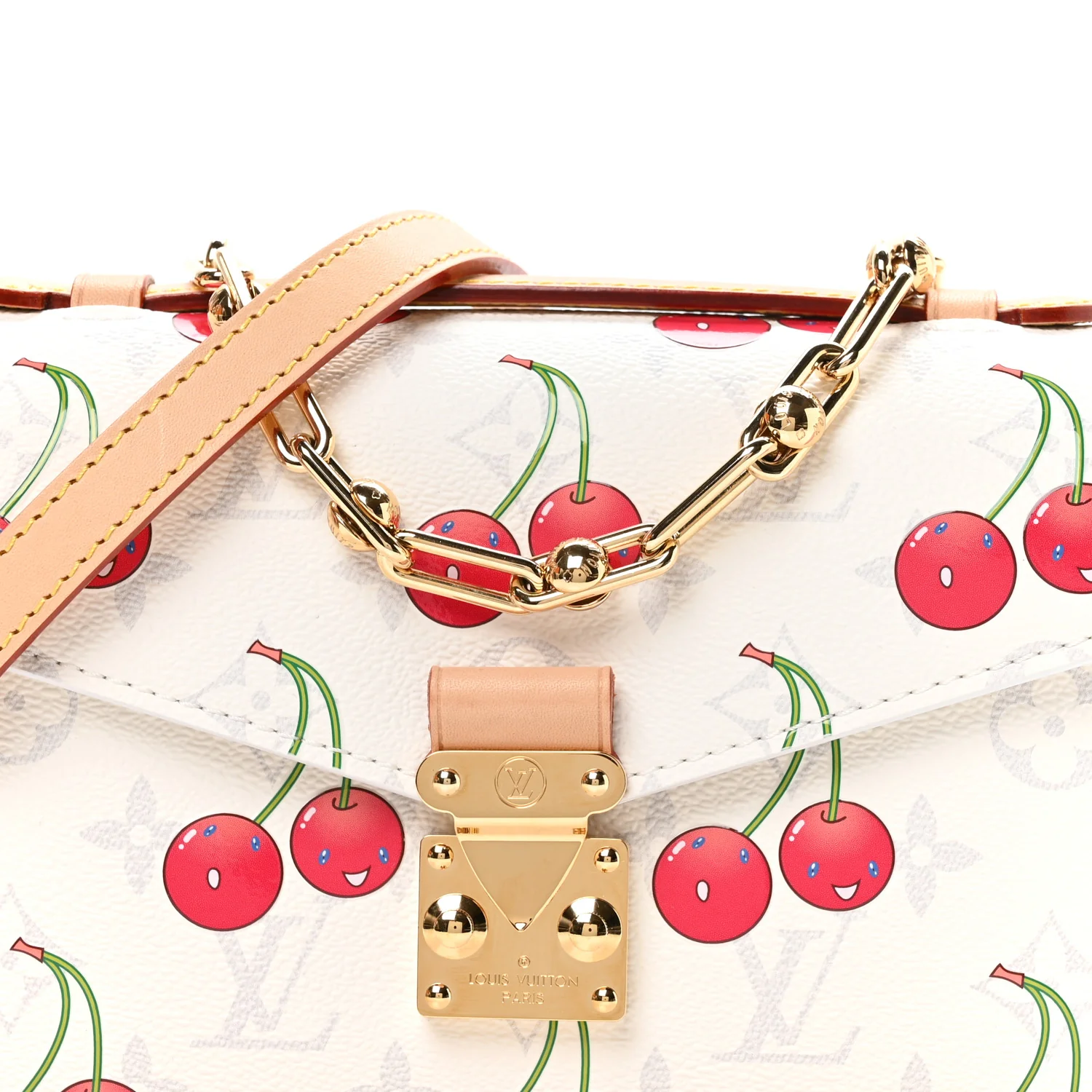 LV X TM Monogram Cerises Pochette Metis East West White - Top Club