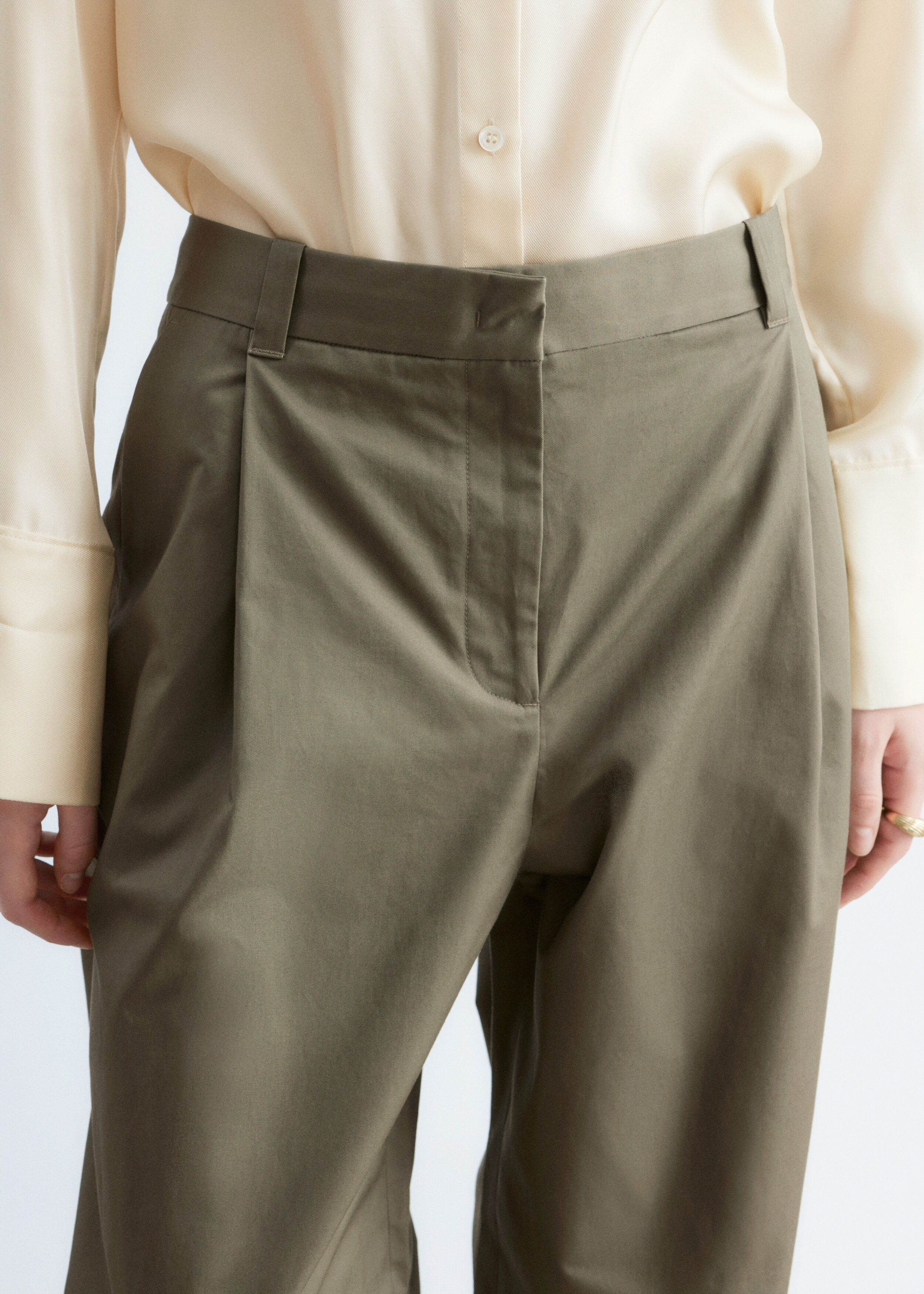 & Other Stories PLEATED COTTON TROUSERS