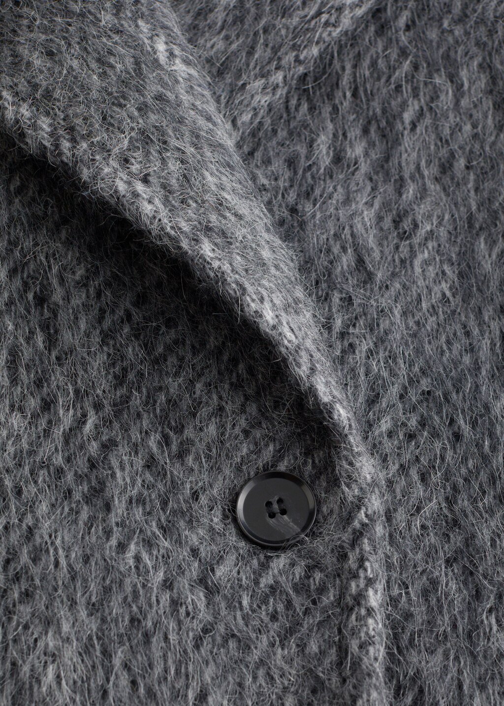 & Other Stories BRUSHED WOOL-BLEND COAT