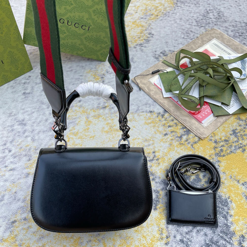 GUCCI BAMBOO 1947 JUMBO GG SMALL TOP HANDLE BAG - Top Club