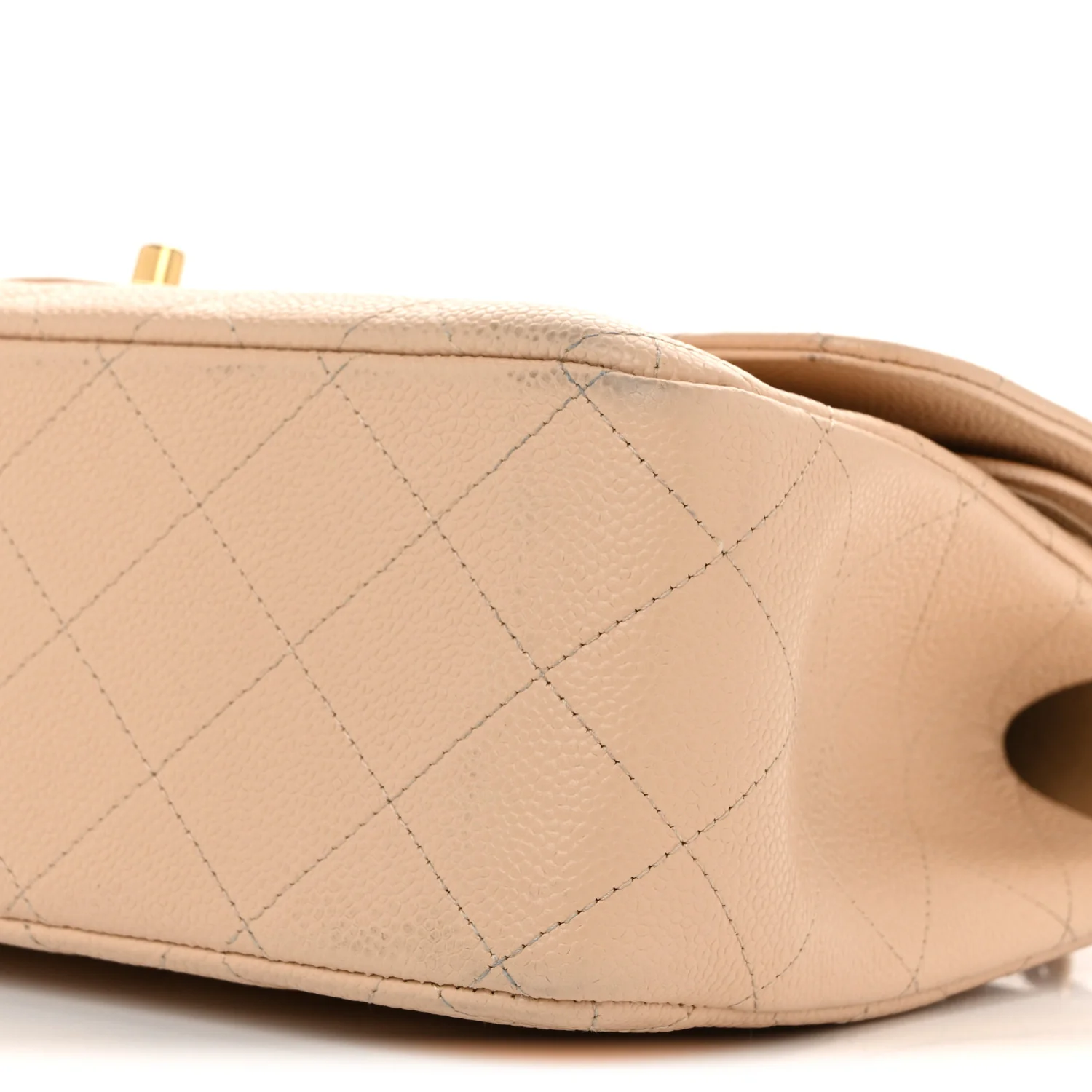 Caviar Quilted Jumbo Double Flap Beige Clair - Top Club