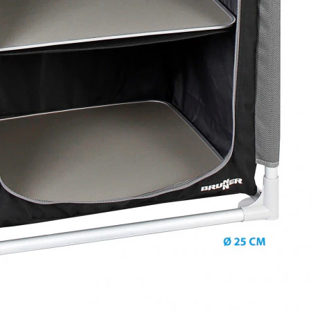 Brunner AZABACHE LS 3 Shelves - Detachable camping cabinet