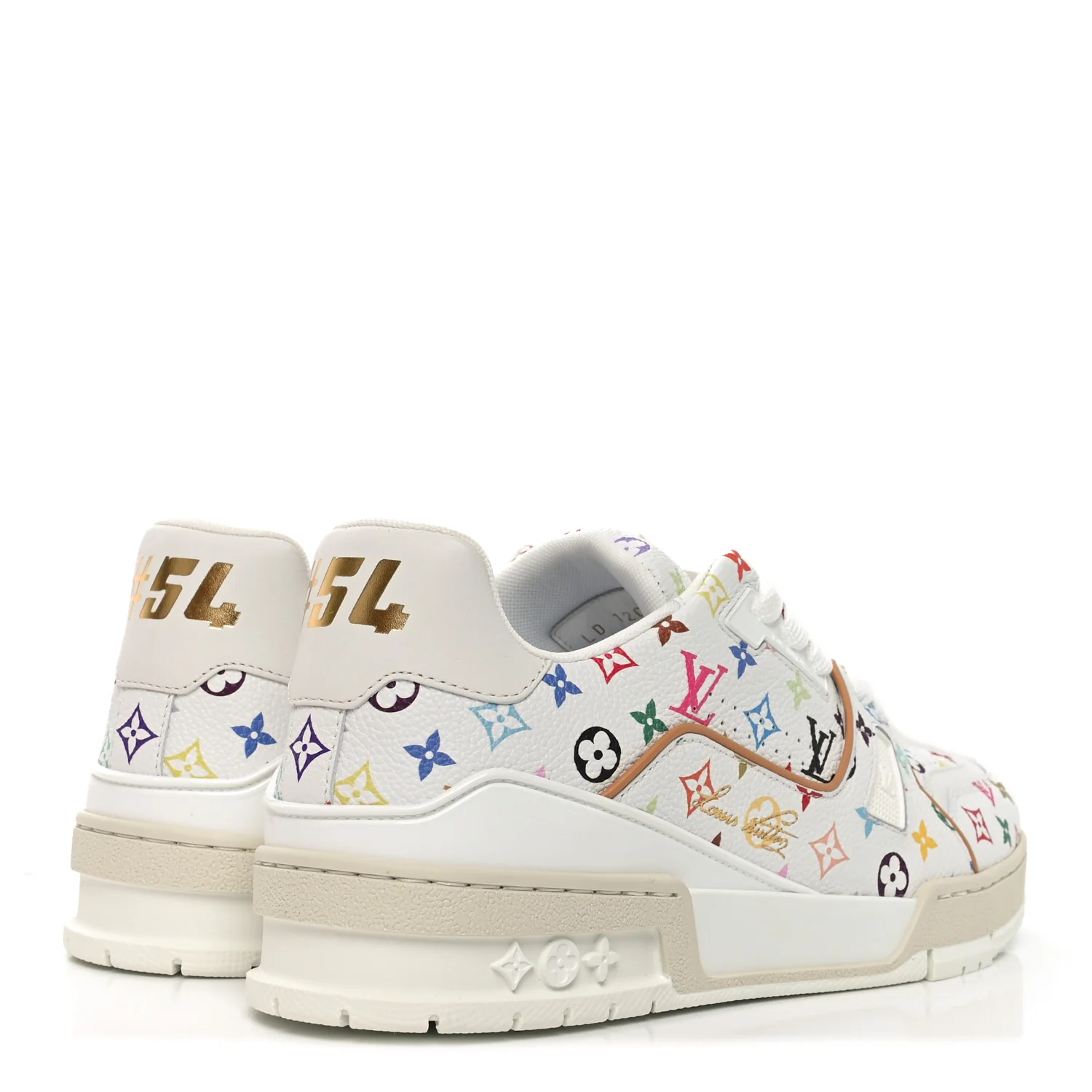 LV X TM Calfskin Monogram Multicolor Womens LV Trainer Sneakers 39 White Multicolor - Top Club