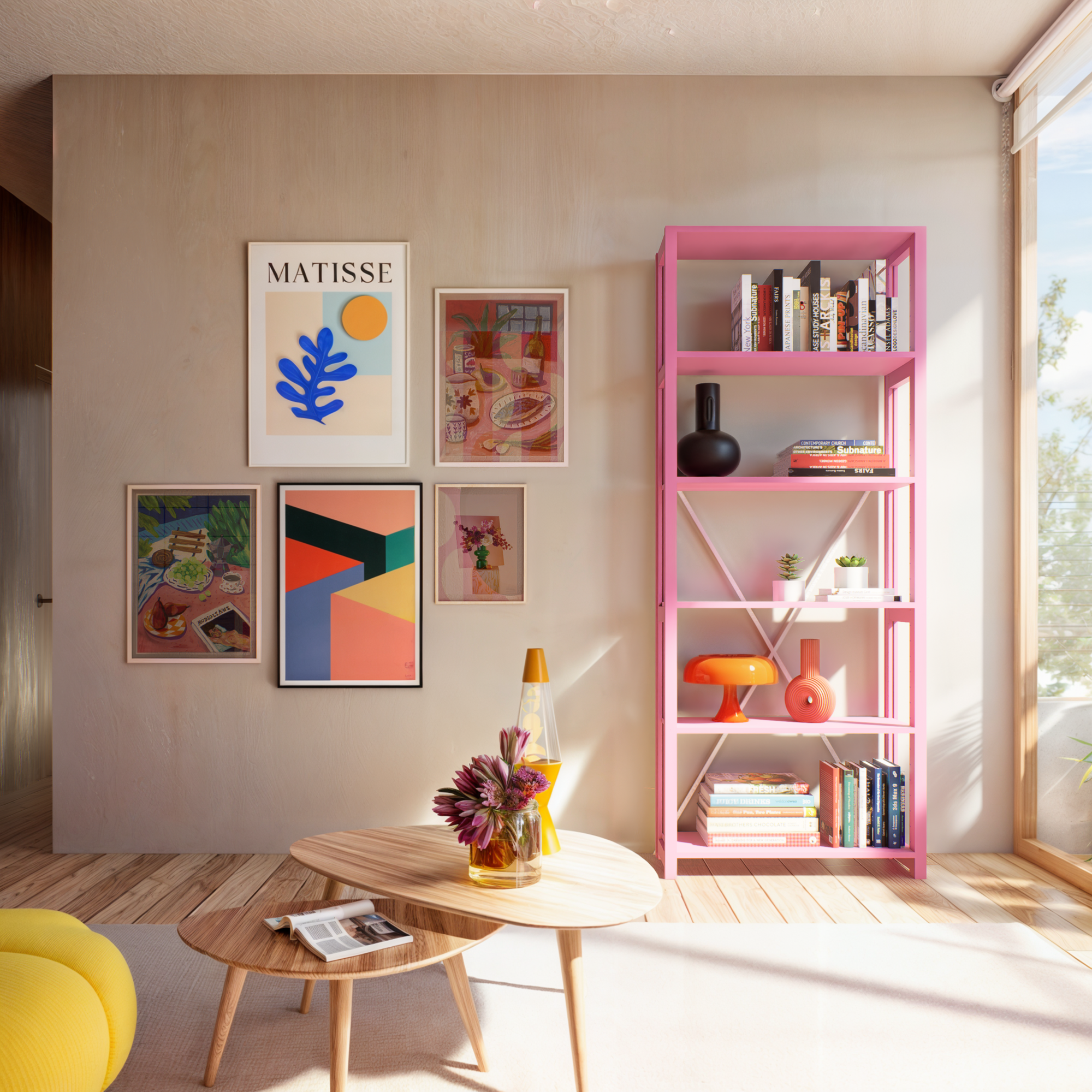 Lundia boekenkast - Hot pink #1