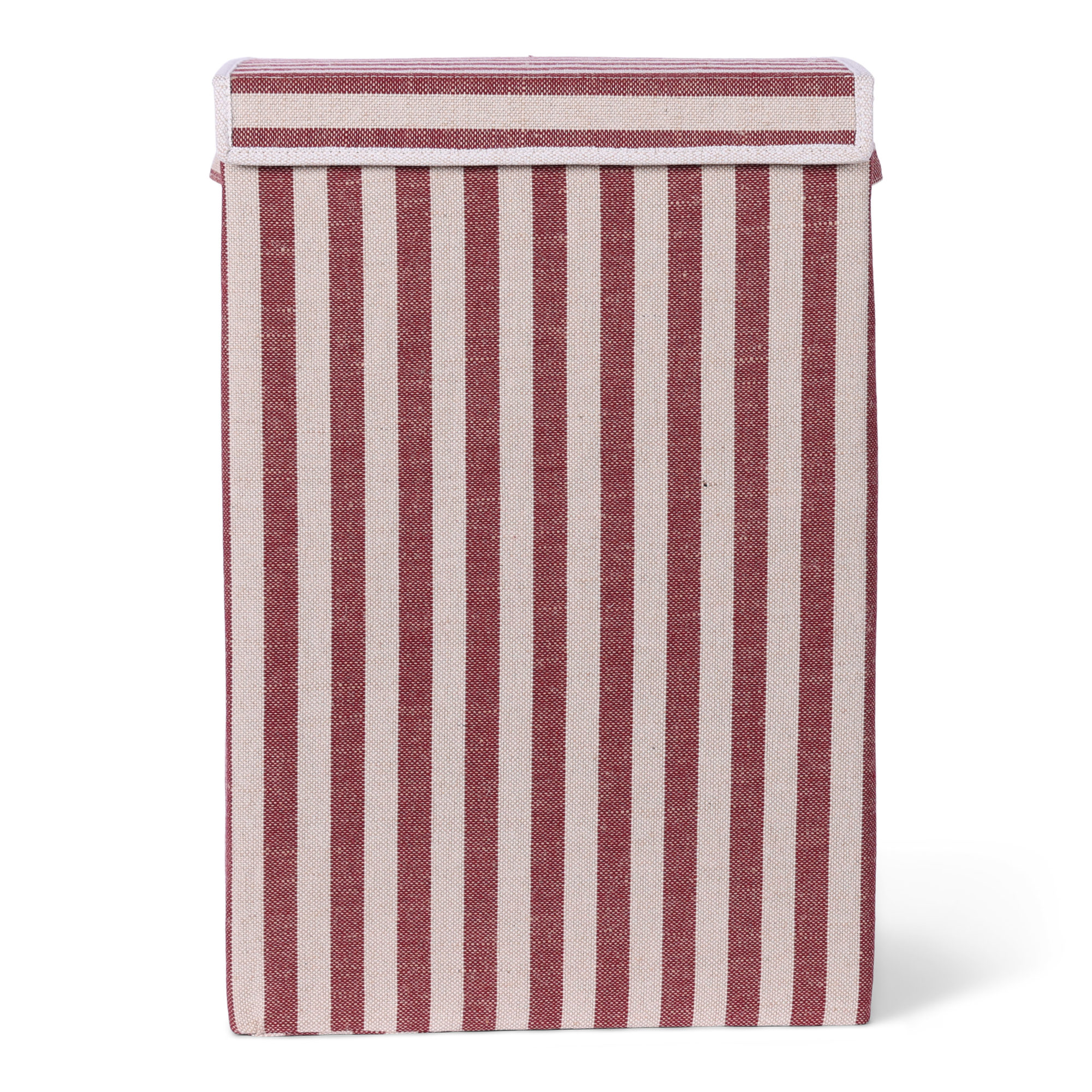 Wasmand rechthoek stripe burgundy