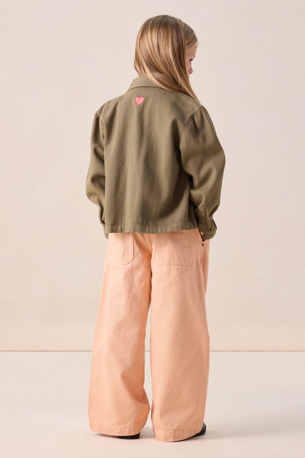 Lichtoranje wide leg jeans