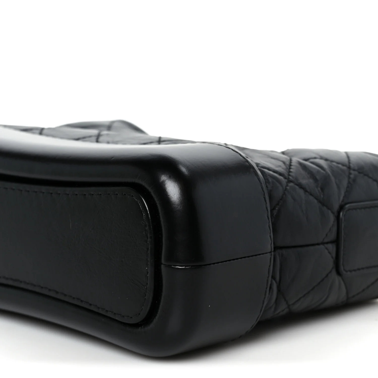 Aged Calfskin Quilted Small Gabrielle Hobo Black - Top Club