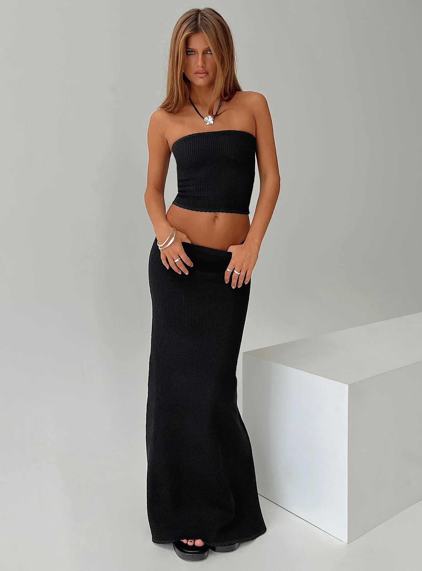Huckle Tube Top Black