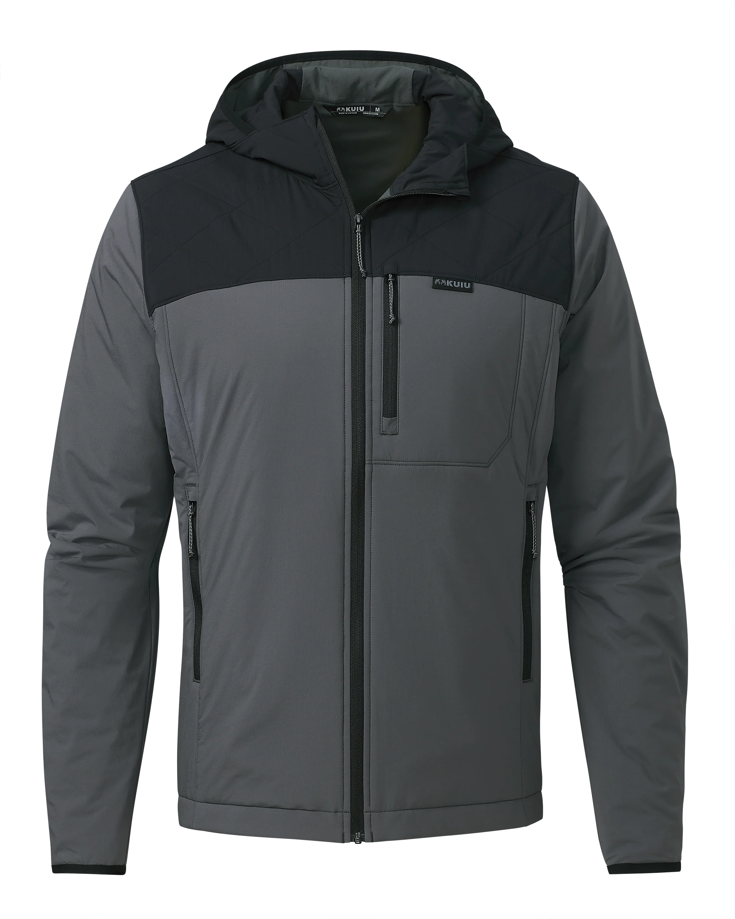 Transit Packable Hooded Jacket | Black/Gunmetal