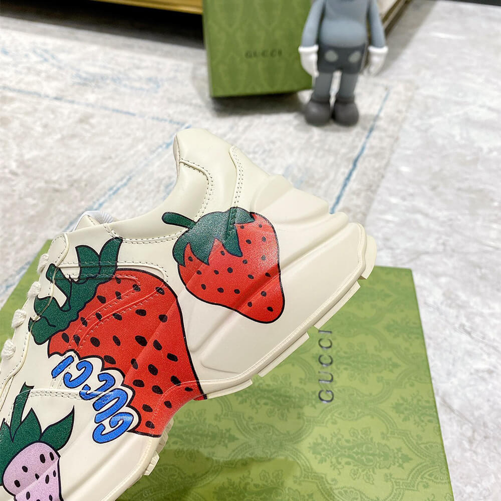 Gucci Strawberries Rhyton Sneaker - Top Club
