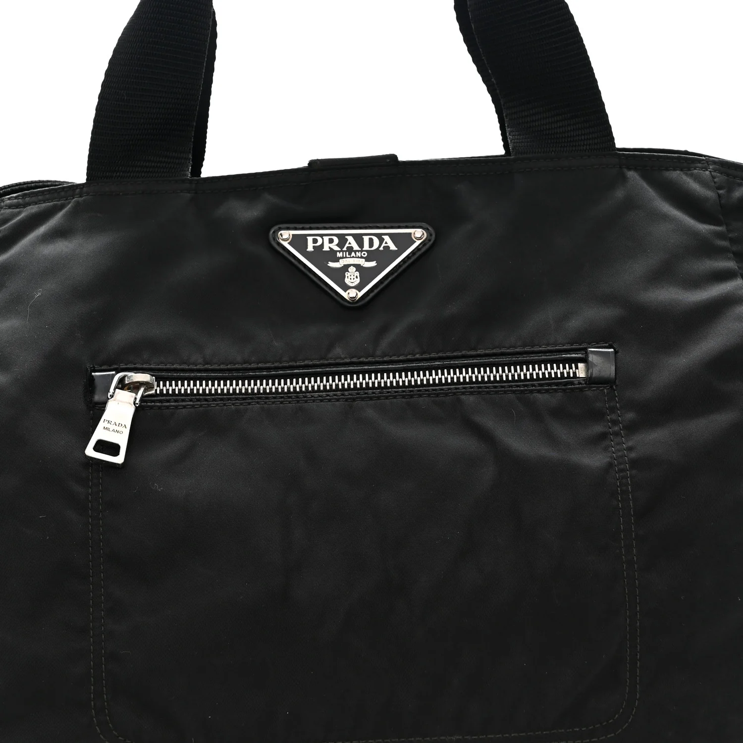 Tessuto Nylon Zip Convertible Tote Black - Top Club