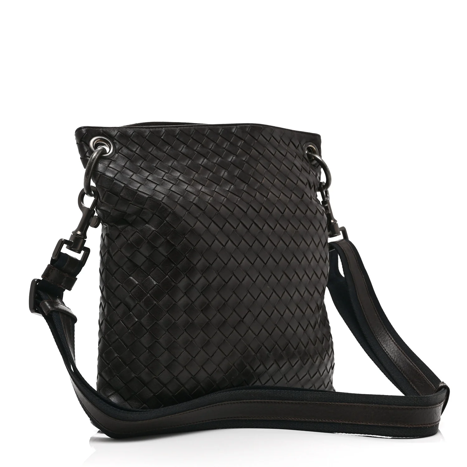 Nappa Intrecciato VN Crossbody Messenger Bag Brown - Top Club