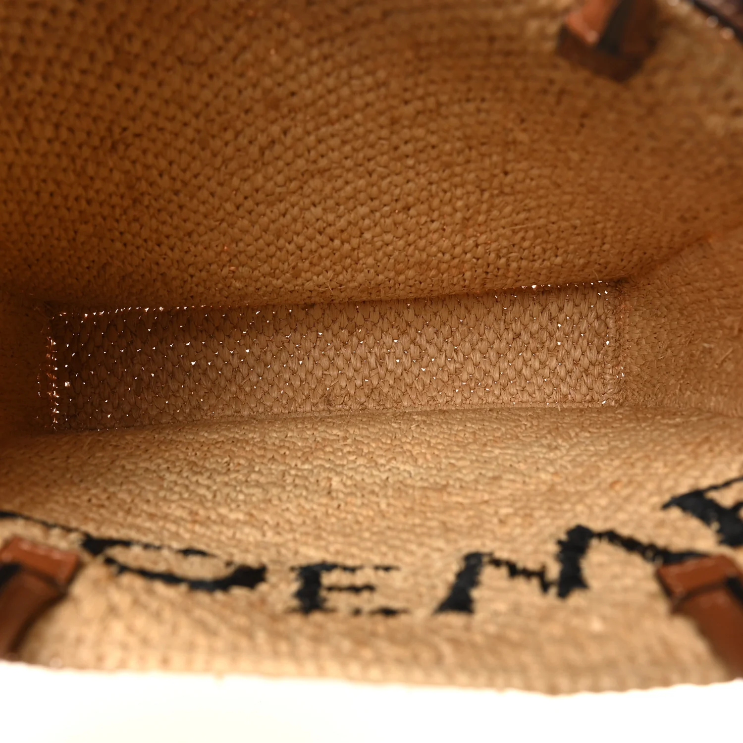 Raffia Calfskin Standard A4 Tote Bag Natural Black - Top Club