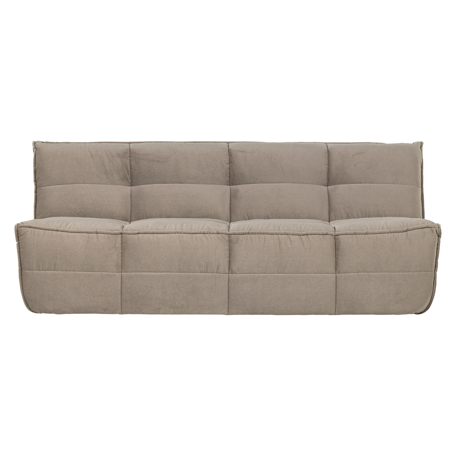 Cluster 3-zits bank velvet warm taupe
