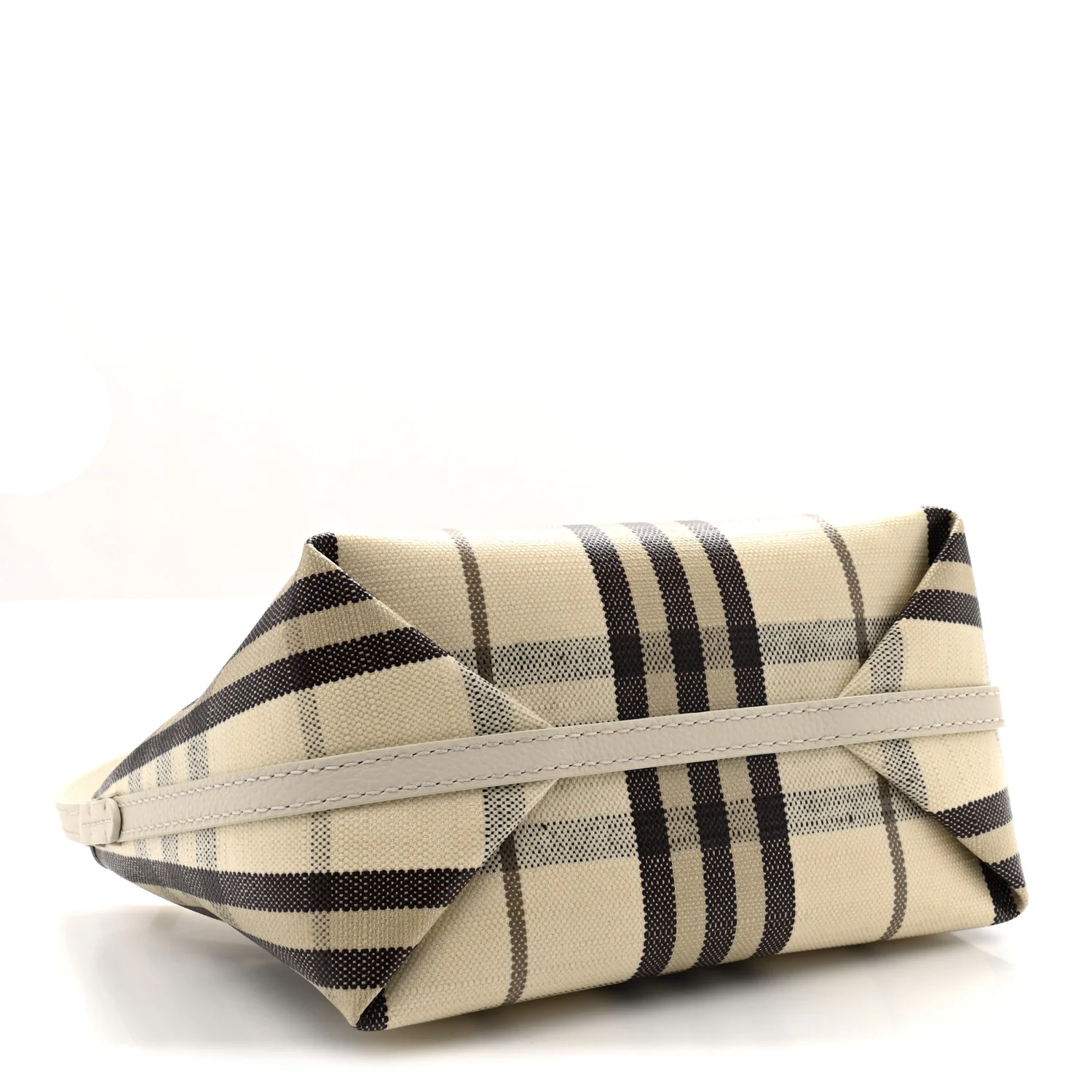 Coated Canvas Vintage Check Calfskin Mini Highlands Shoulder Bag Light Beige - Top Club