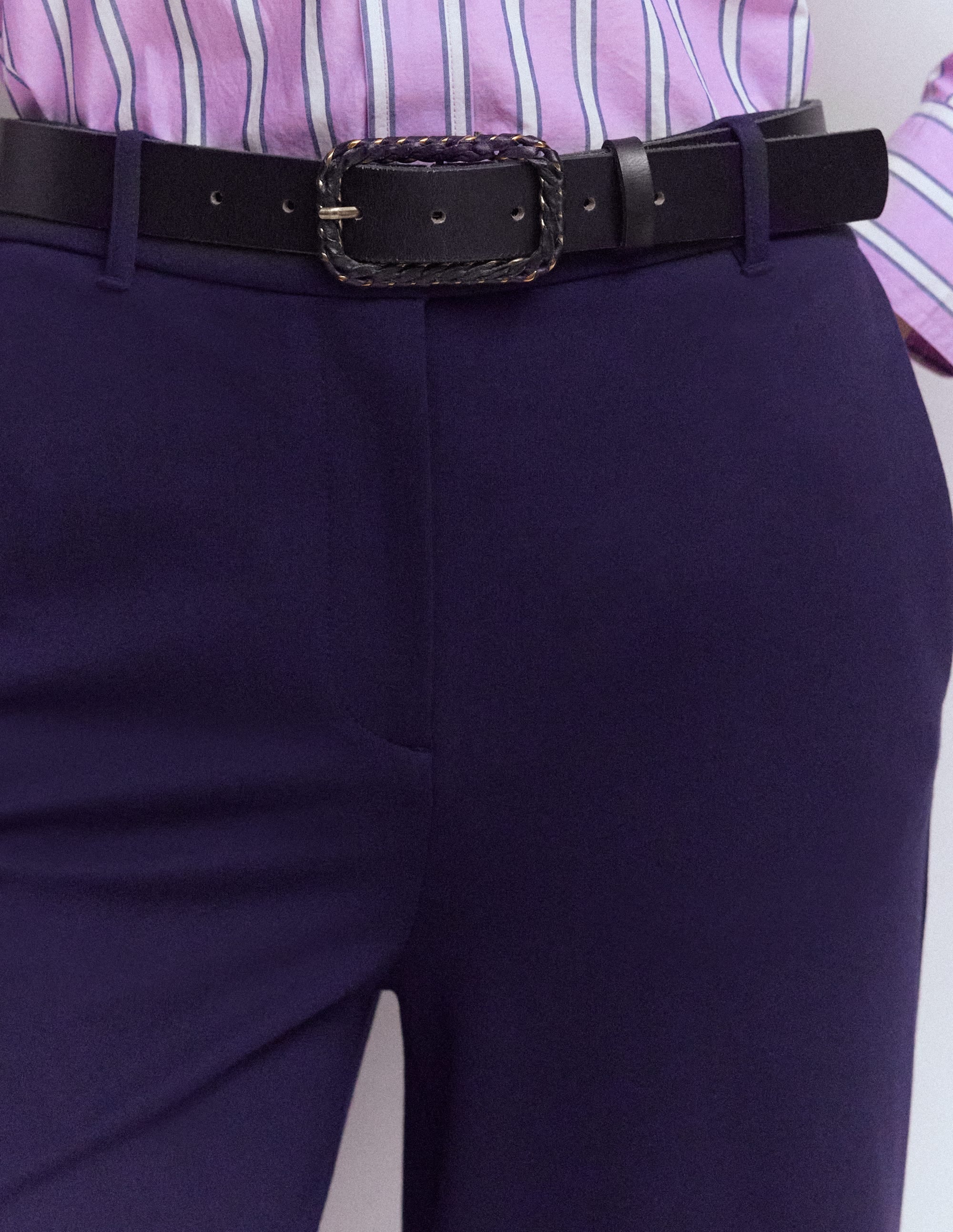 Geflochtener Gürtel mit Metalldetails-Marineblau