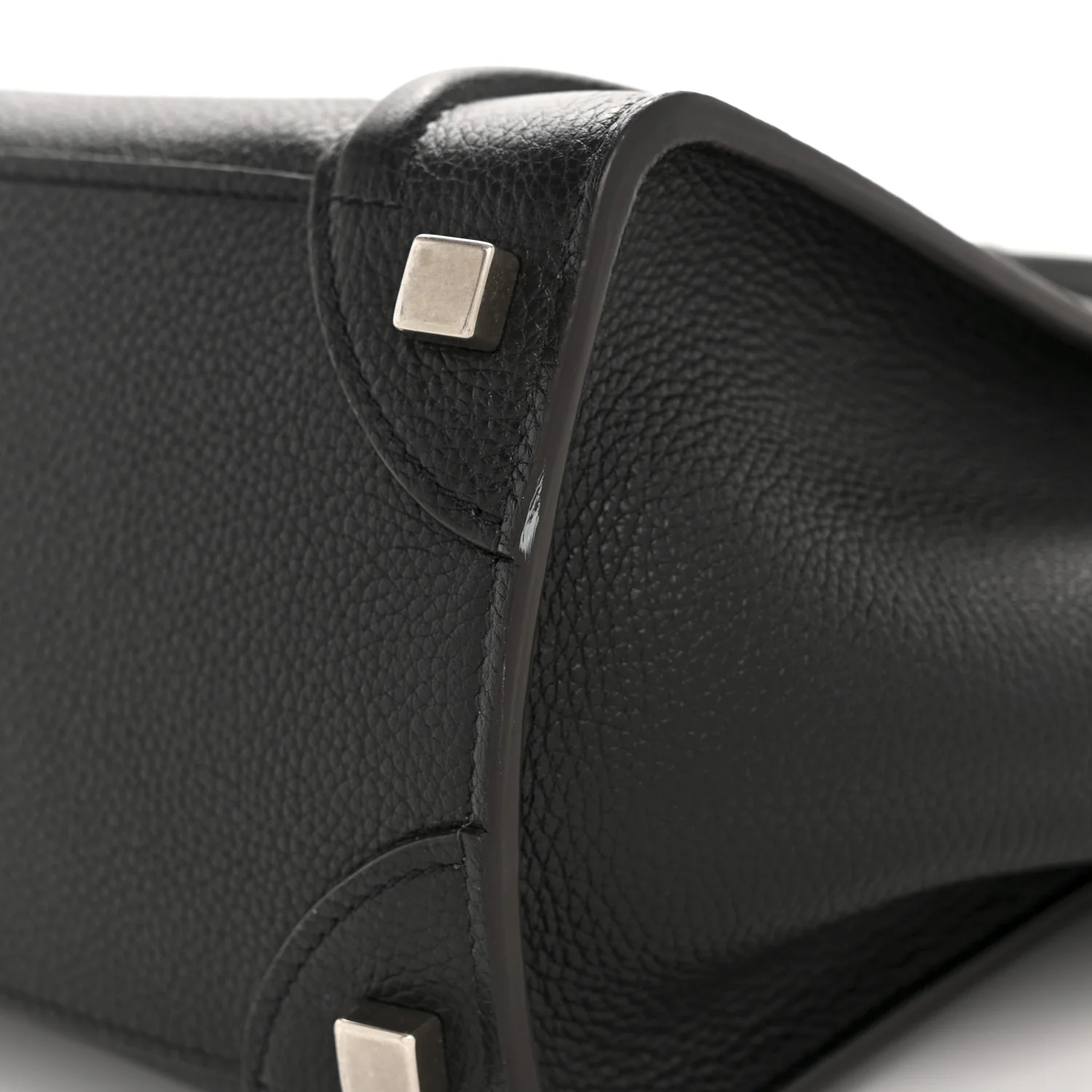 Drummed Calfskin Micro Luggage Black - Top Club
