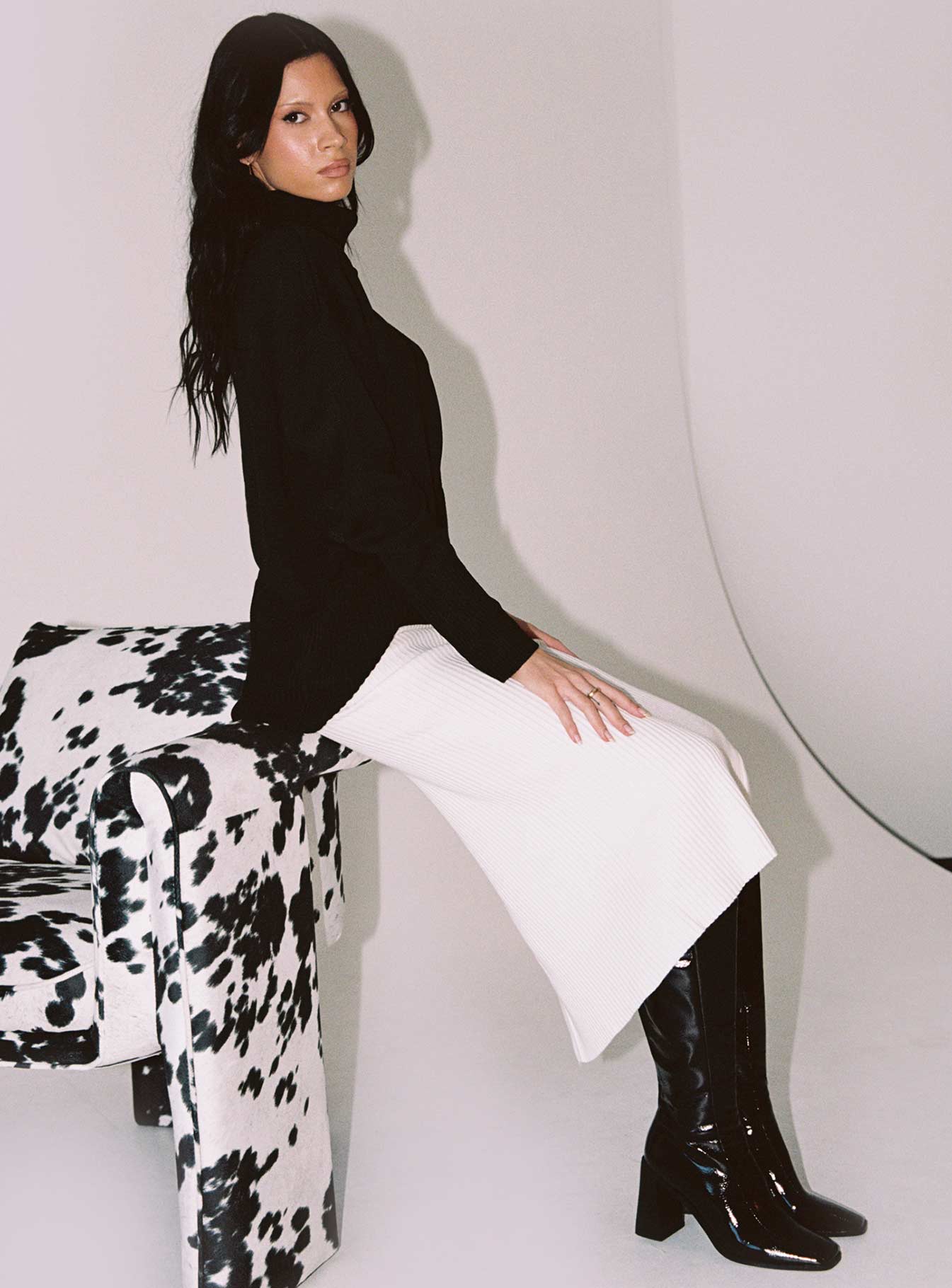 Tanna Midi Skirt Cream