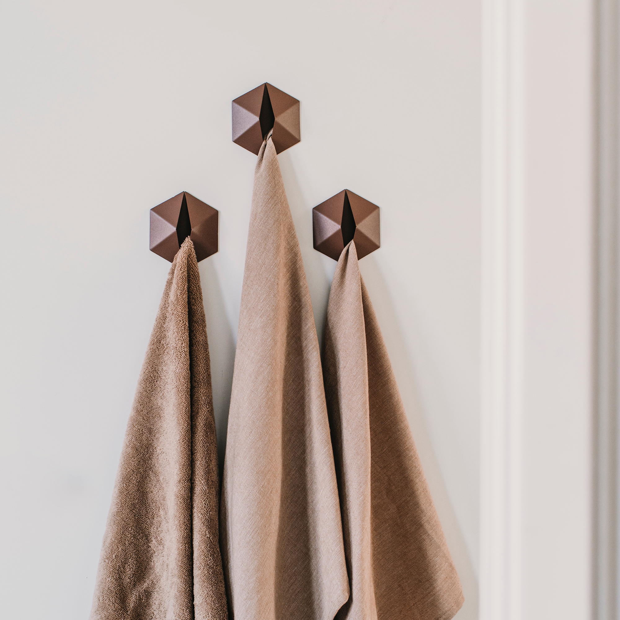 Wandhaak Towel Diamond °01 Blass Brown - 1 wandhaak