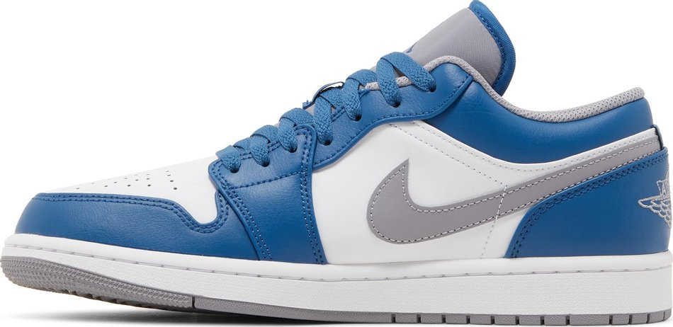 Air Jordan 1 Low  True Blue Cement  553558-412 - Sneaker Replica Workshop