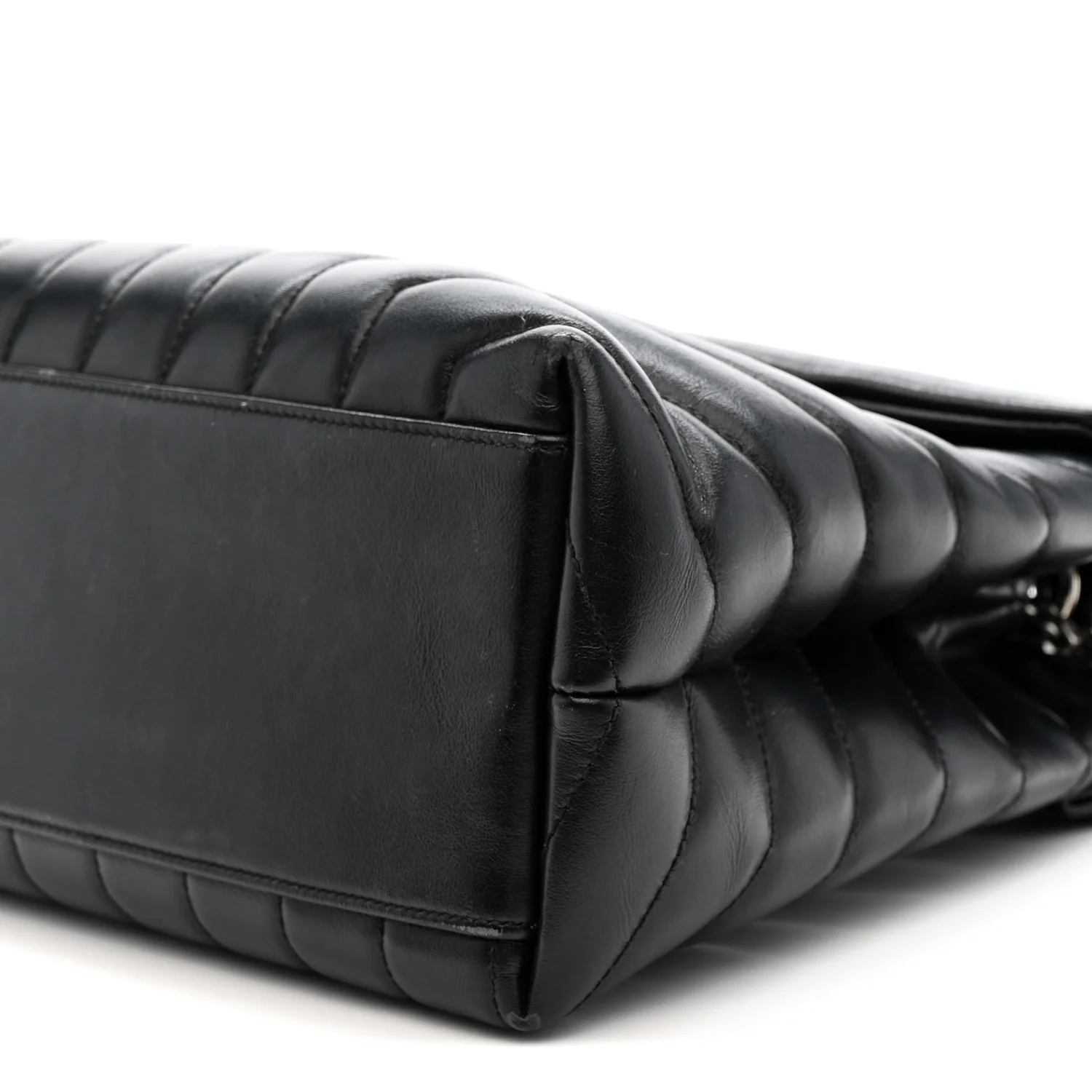 Calfskin Y Quilted Monogram Medium Loulou Chain Satchel Black - Top Club
