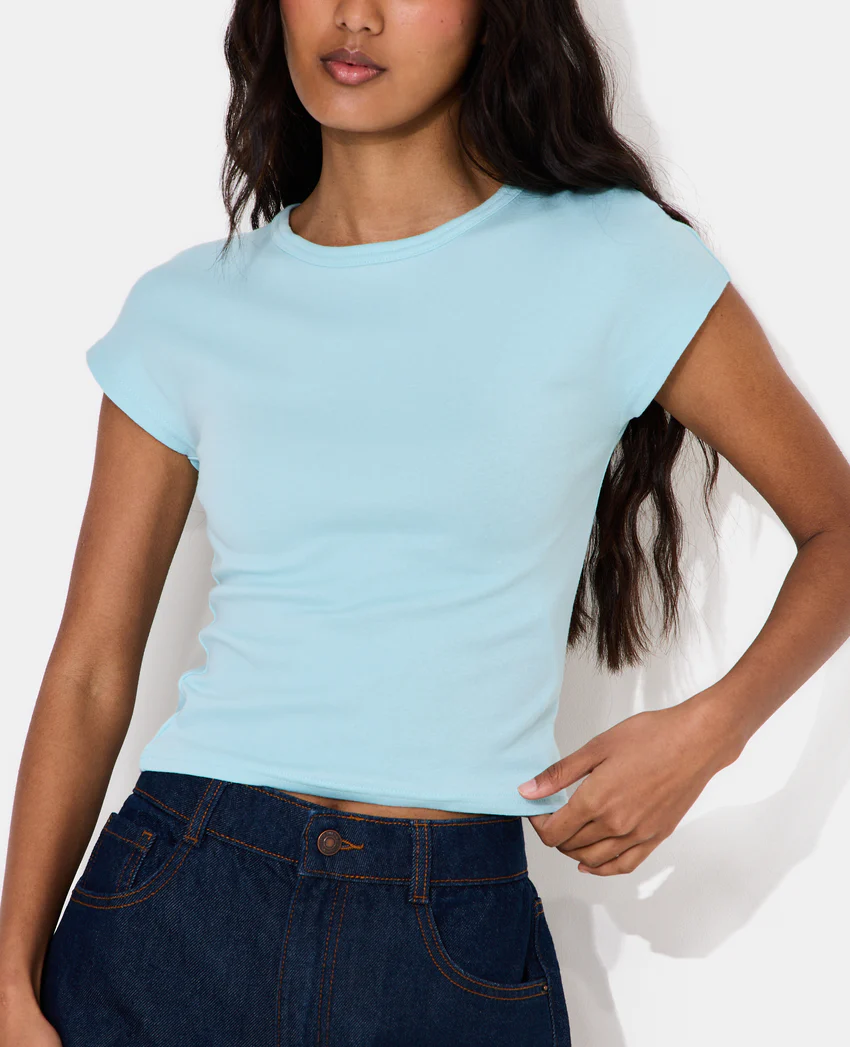Pimkie T-shirt ajusté col rond et manches raccourcies