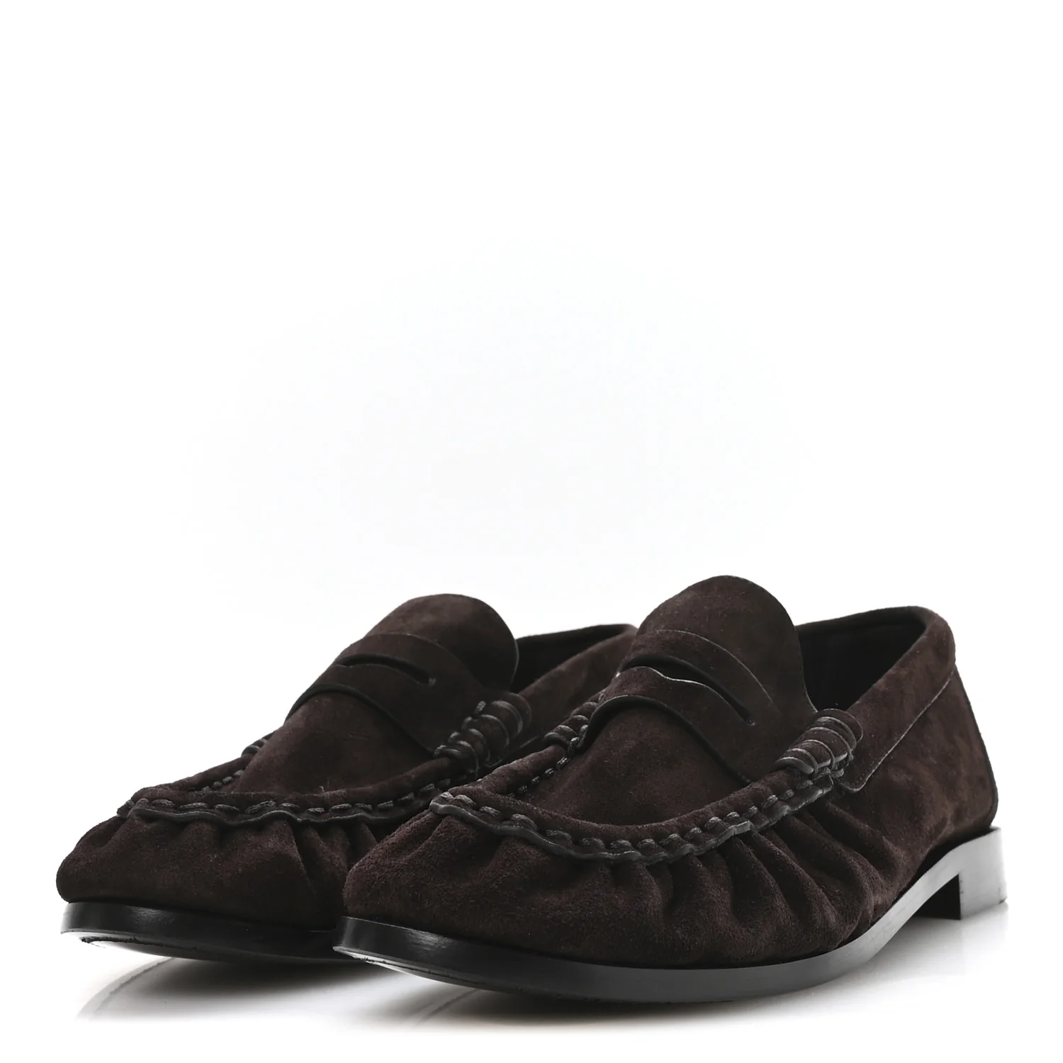Suede Le Loafer 15 Penny Slippers 37 Dark Chocolate - Top Club