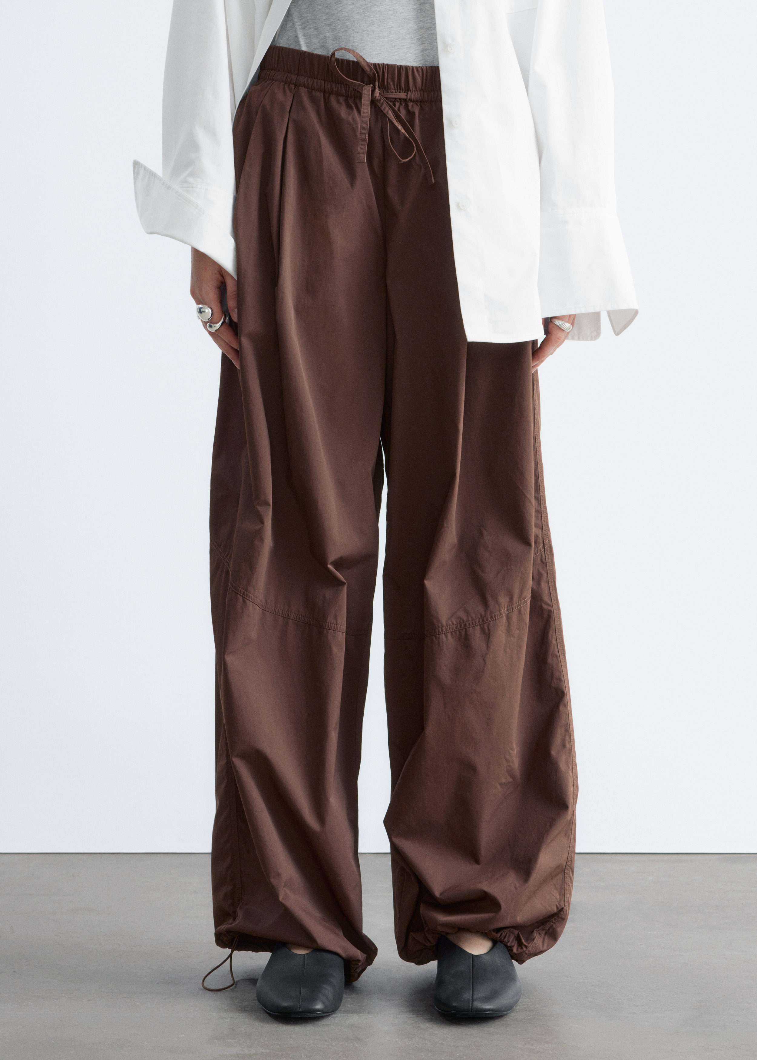 & Other Stories DRAWSTRING BARREL LEG TROUSERS