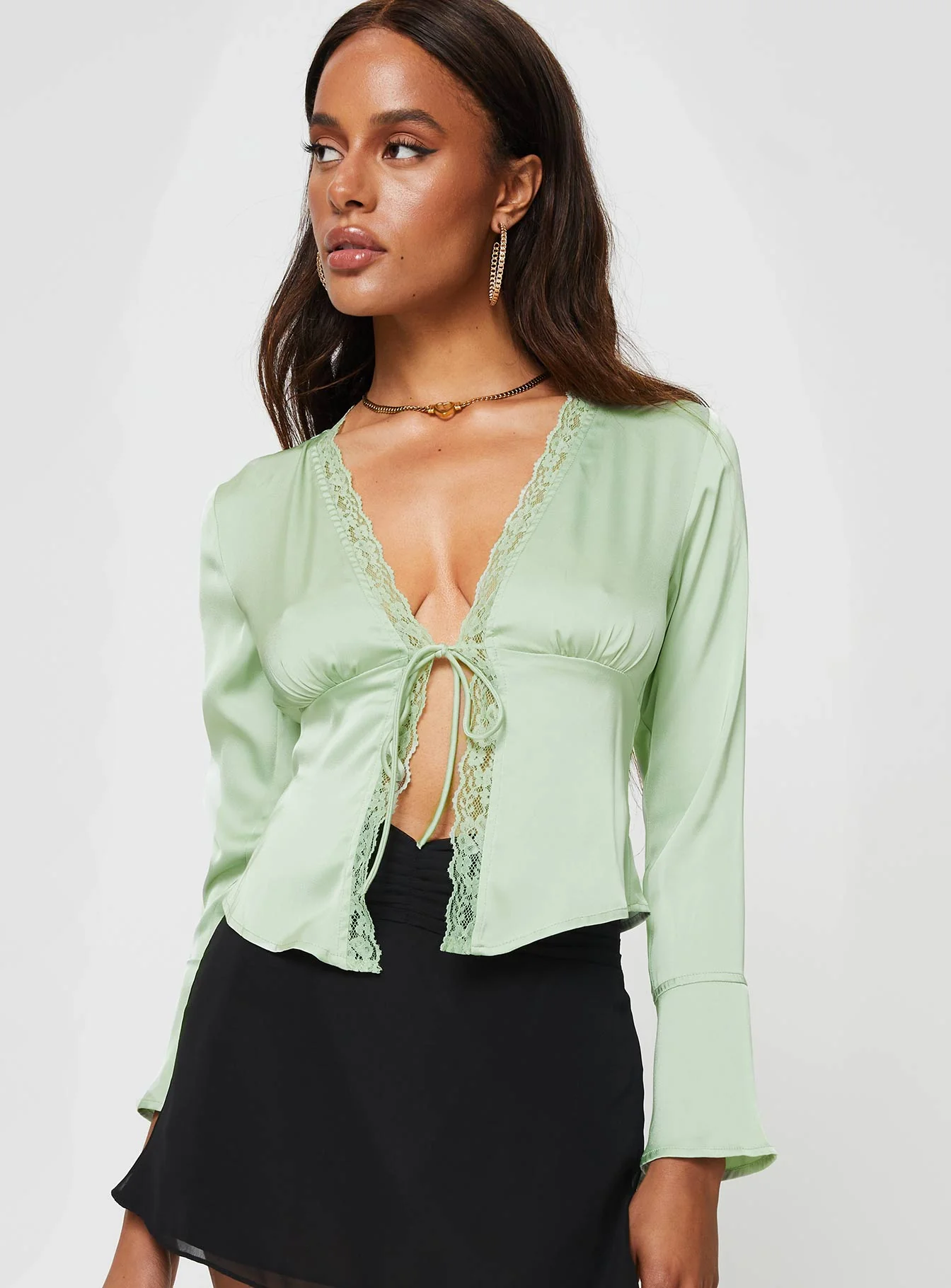 Hunton Long Sleeve Top Green