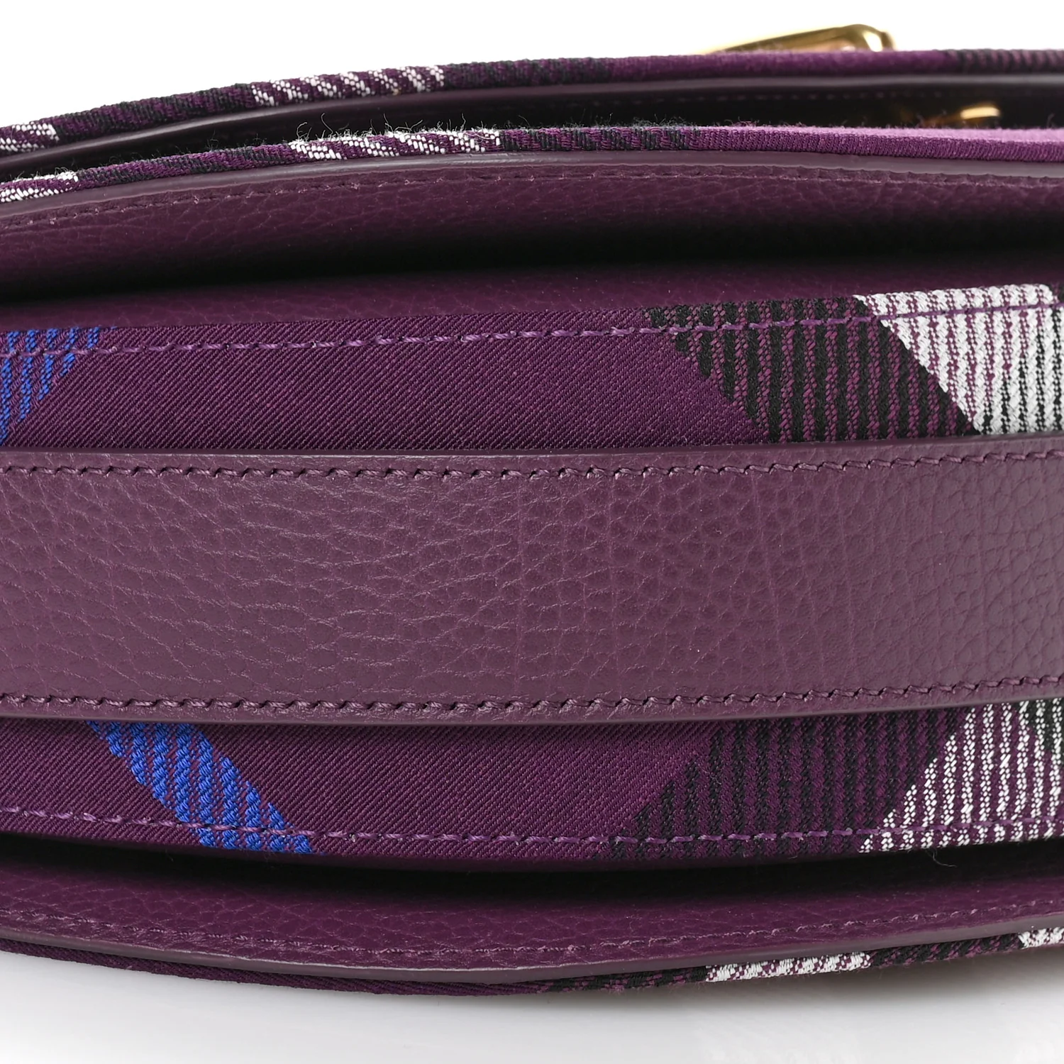 Jacquard Check Medium Rocking Horse Crossbody Pansy - Top Club
