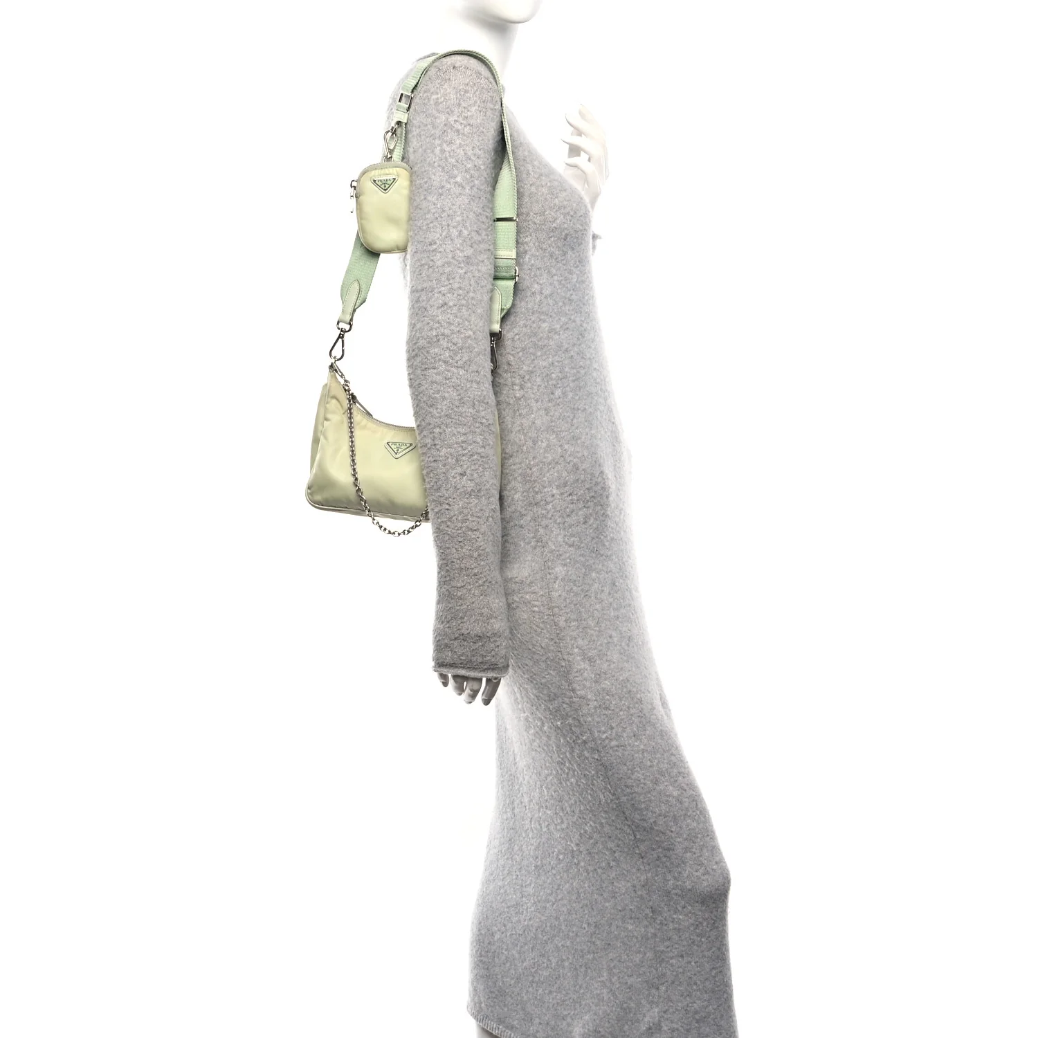 Re-Nylon Saffiano Re-Edition 2005 Shoulder Bag Acqua