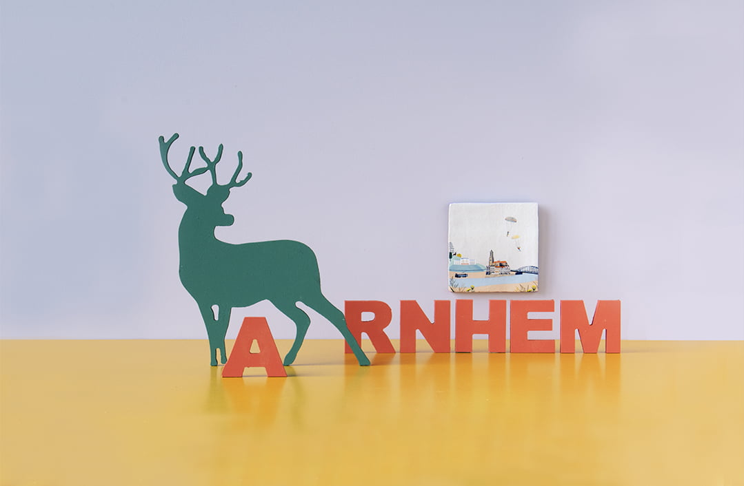 Wandtegel Arnhem aan de Rijn S