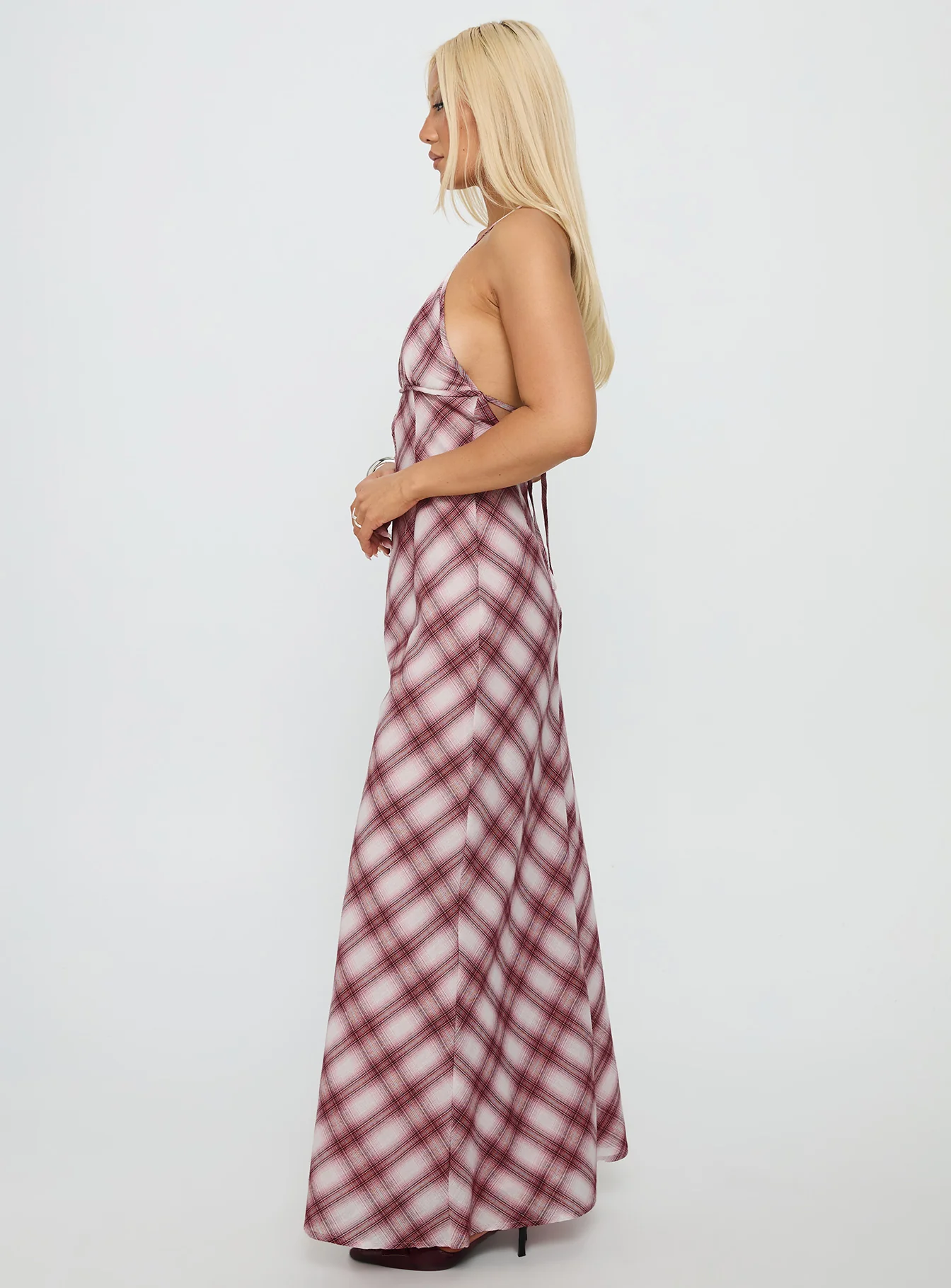 Momentous Backless Halter Maxi Dress Multi
