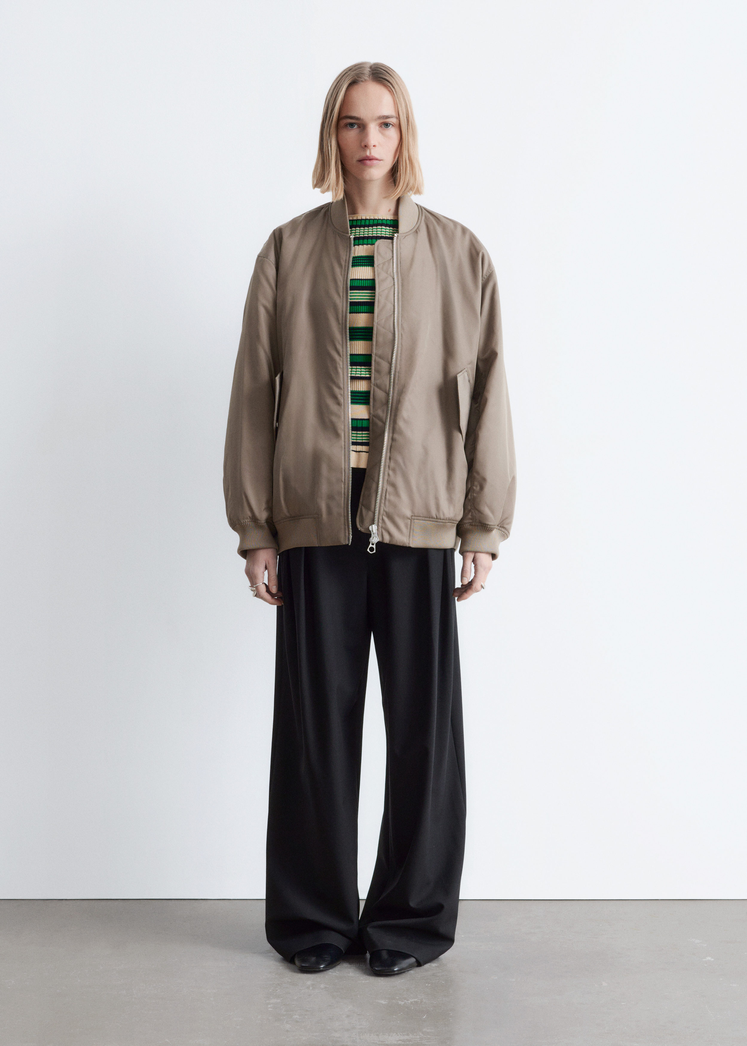& Other Stories LONG BOMBER JACKET