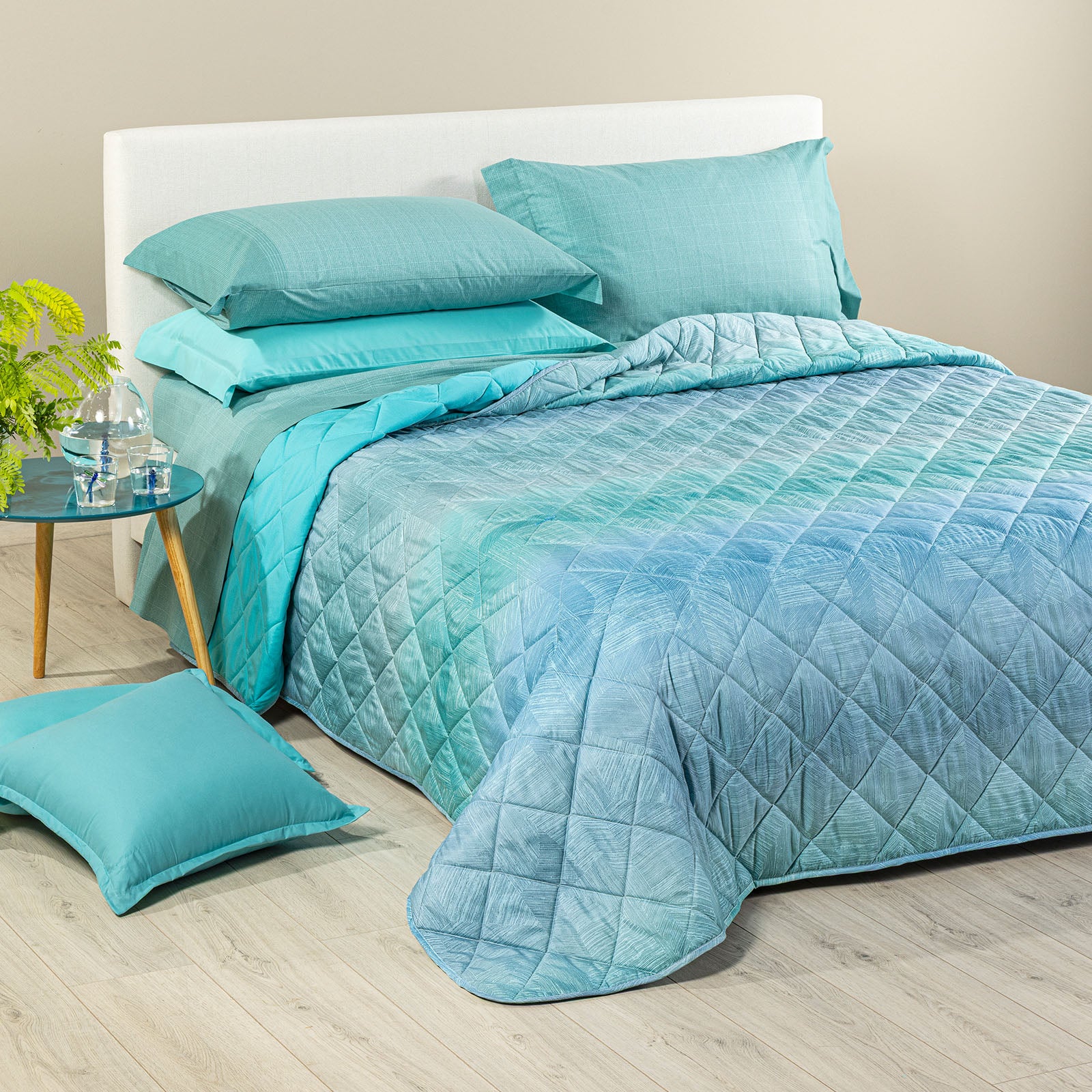 Copriletto Trapuntato In Microfibra Atlantis Piazza E Mezza Avio Modern