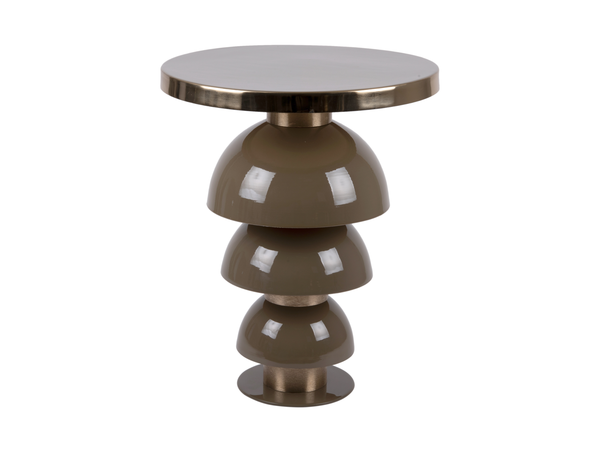 Side table Tess iron enamel moss green