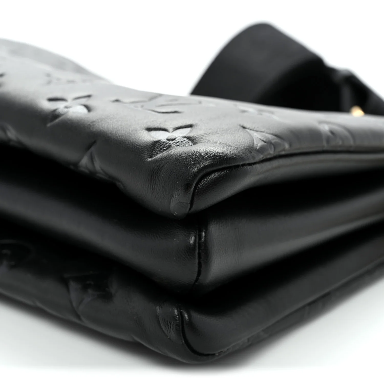 Lambskin Embossed Monogram Coussin PM Black - Top Club