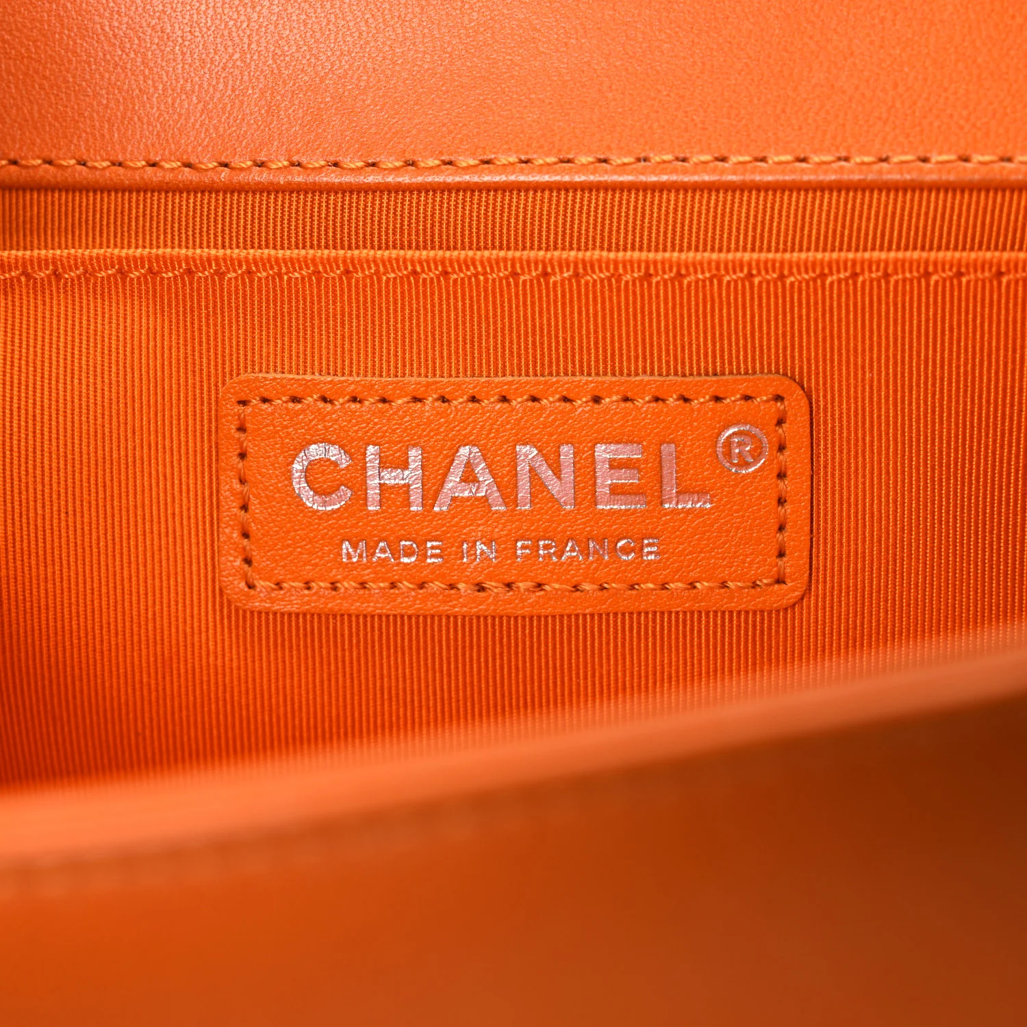 Lambskin Quilted Medium Boy Flap Orange - Top Club