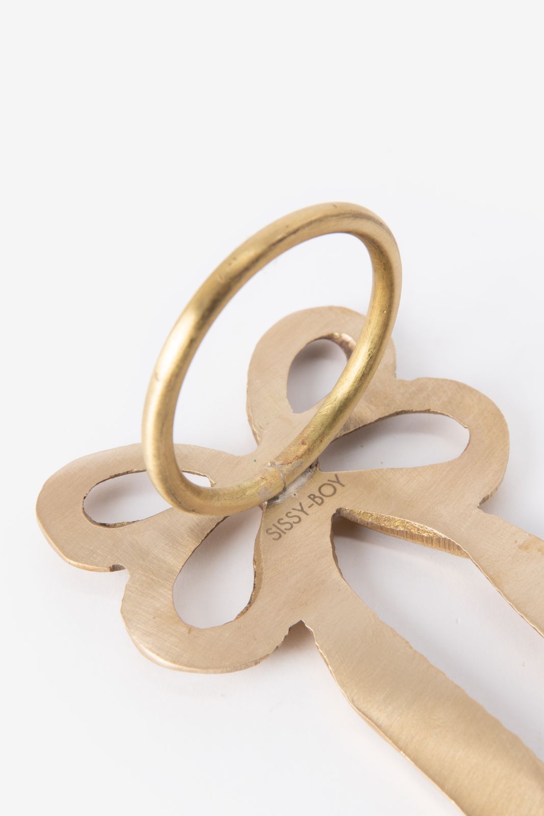 Goudkleurige servetring strik