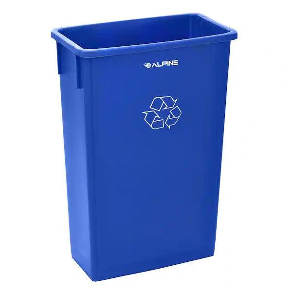 23 Gallon Trash/Recycling Can Blue, Stackable, Crack Resistant - Victorias Cleaning and Janitor