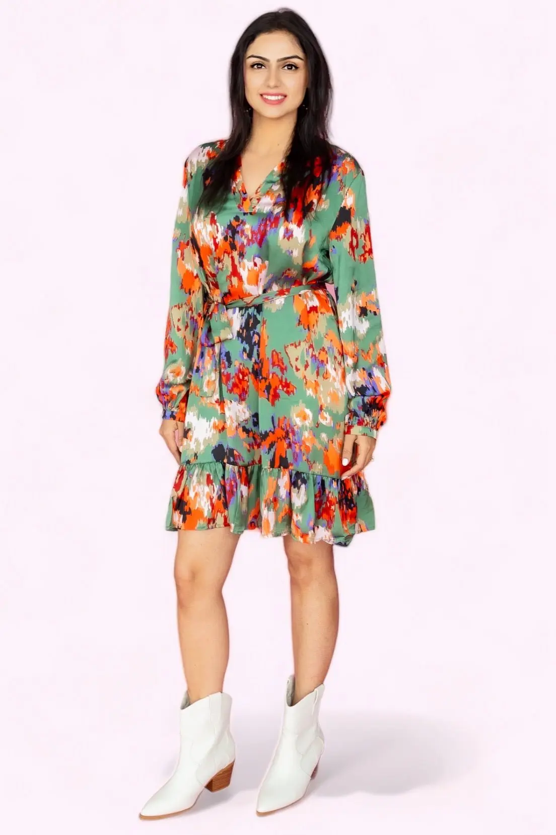 As Long As You Love Me Ruffled High Waist Dress - ALJEGJ